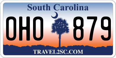 SC license plate OHO879
