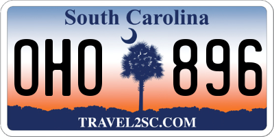 SC license plate OHO896