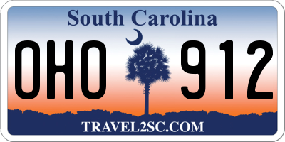 SC license plate OHO912
