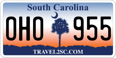 SC license plate OHO955