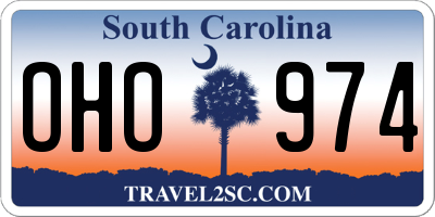 SC license plate OHO974