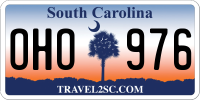 SC license plate OHO976