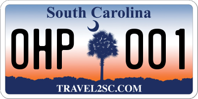 SC license plate OHP001