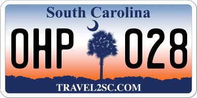 SC license plate OHP028