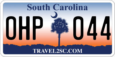 SC license plate OHP044