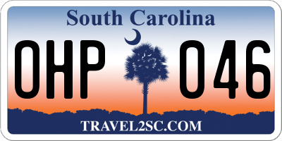 SC license plate OHP046