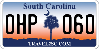 SC license plate OHP060
