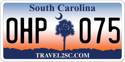 SC license plate OHP075