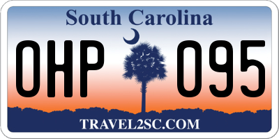 SC license plate OHP095