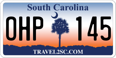 SC license plate OHP145