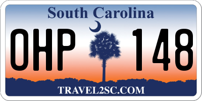 SC license plate OHP148