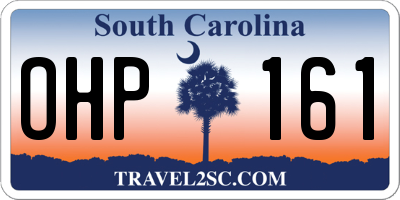 SC license plate OHP161