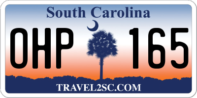 SC license plate OHP165