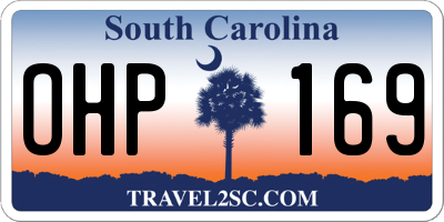 SC license plate OHP169
