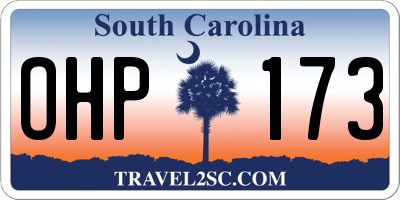 SC license plate OHP173