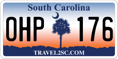 SC license plate OHP176
