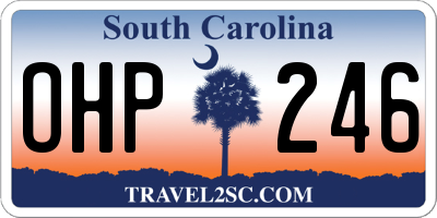 SC license plate OHP246