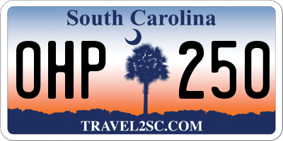 SC license plate OHP250