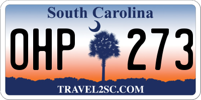 SC license plate OHP273