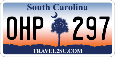 SC license plate OHP297