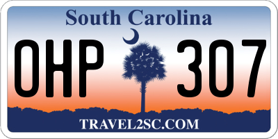 SC license plate OHP307