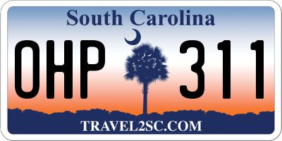SC license plate OHP311