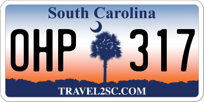 SC license plate OHP317