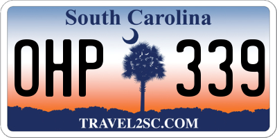 SC license plate OHP339