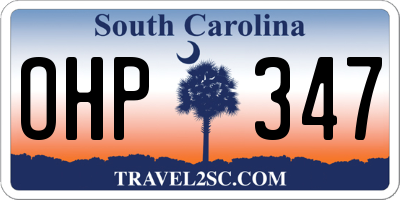 SC license plate OHP347