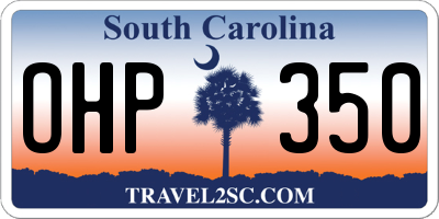 SC license plate OHP350