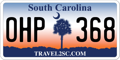 SC license plate OHP368