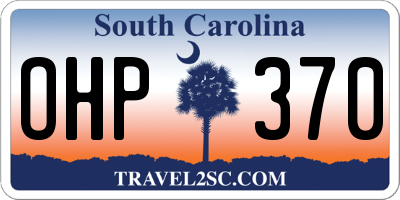 SC license plate OHP370
