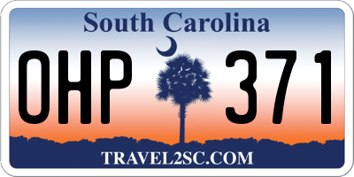 SC license plate OHP371