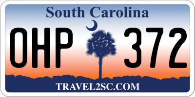 SC license plate OHP372