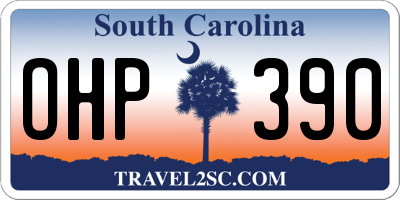 SC license plate OHP390