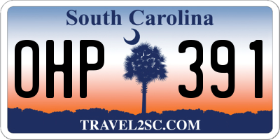 SC license plate OHP391