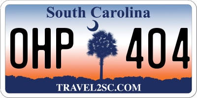 SC license plate OHP404