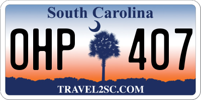 SC license plate OHP407
