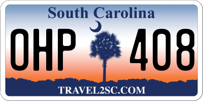 SC license plate OHP408