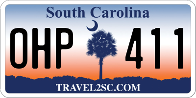 SC license plate OHP411