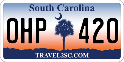 SC license plate OHP420