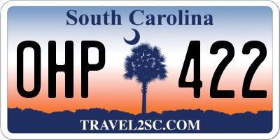 SC license plate OHP422