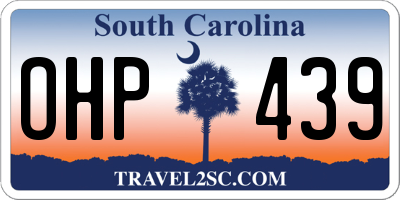 SC license plate OHP439