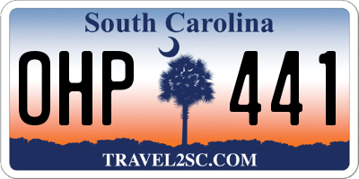 SC license plate OHP441