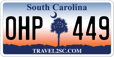 SC license plate OHP449