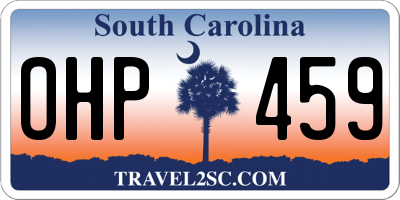 SC license plate OHP459