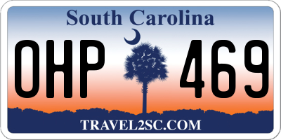 SC license plate OHP469