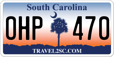 SC license plate OHP470