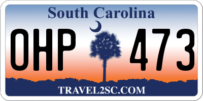 SC license plate OHP473