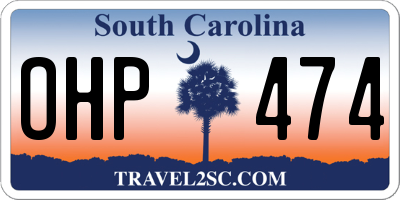 SC license plate OHP474